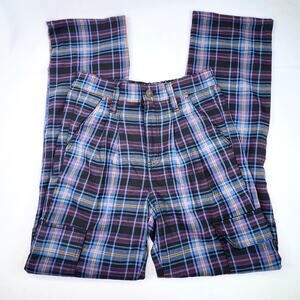 SO Plaid High Rise Cargo Pants 5